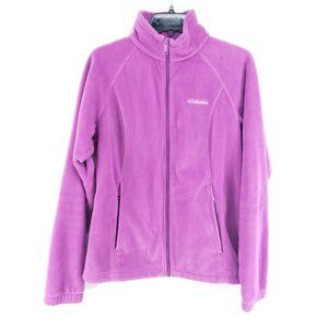 Columbia Full Zip Fleece Jacket Women's Size Medium Purple